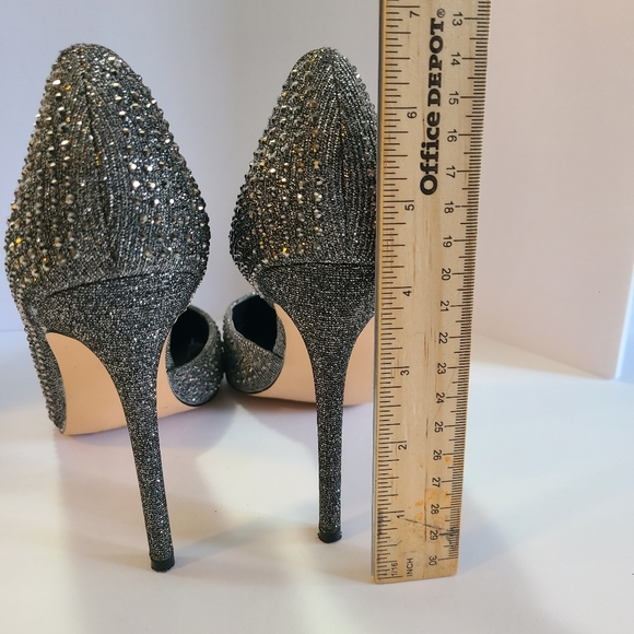 Steve Madden Grey/Silver Rhinestone Pumps Women Stiletto Size 8M - Picture 8 of 11
